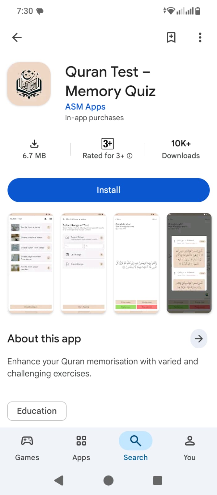 Clinic booking app screenshot from a freelance mobile app developer
