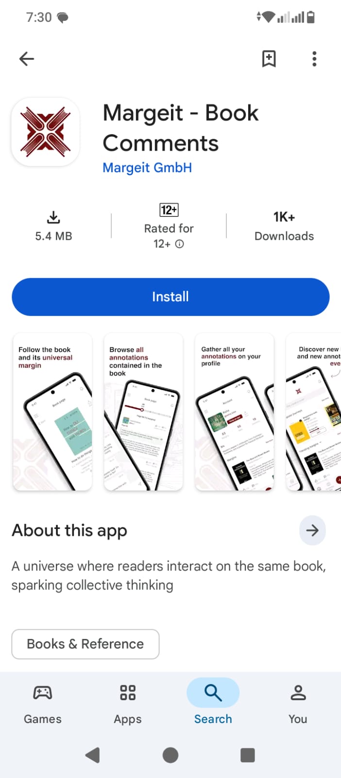Mobile app on Google Play, built for a UK client