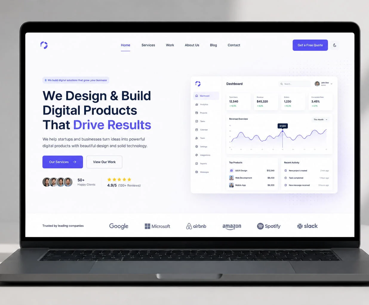 A Laravel and Vue web application being built by a freelance app developer