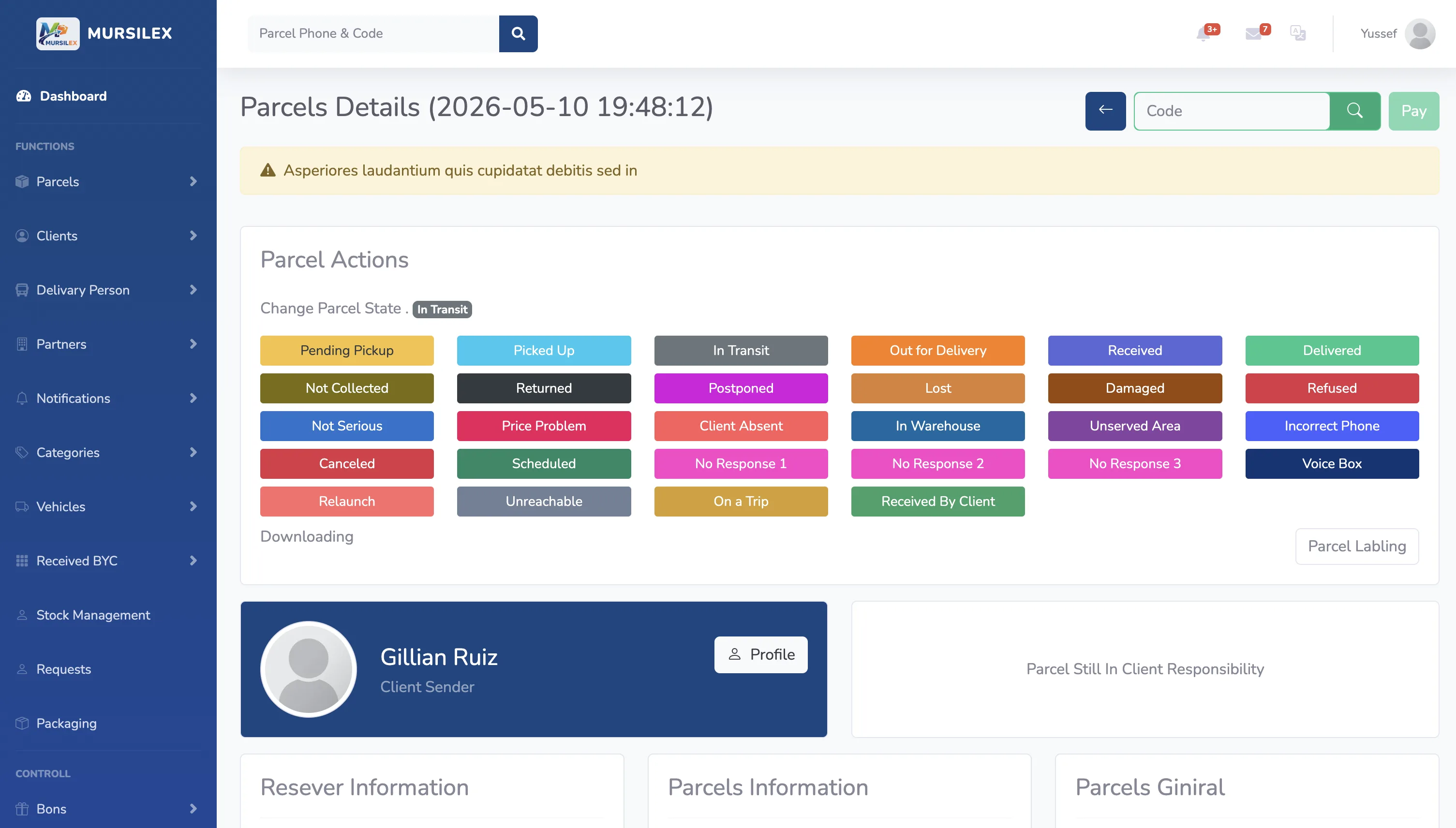 Delivery Management System